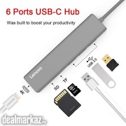 Lenovo C110 USB C Hub, Ultra Slim Aluminum USB C Adapter With 3 USB 3.