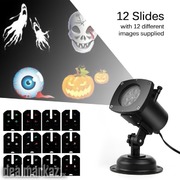 Blinngo Christmas Projector Lamp, 12 Replaceable Lens 12 Colorful Patt