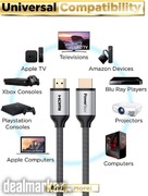 PowerBear 4K HDMI Cable 2M Braided Nylon & Gold Connectors