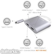 kwmobile USB Type C to 2X HDMI Adapter - USB 3.1 Type C to 2X HDMI 4k
