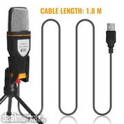 TONOR USB Condenser Ribbon Microphone Sound Podcast Chat Mic for PC La