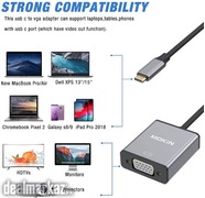 MOKiN USB C to VGA Adapter,MOKiN USB C(Type C) to VGA Adapter Cable fo