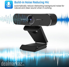 jiffy auto focus hdr webcam, dual noise reduction mic, hd 1080p usb we