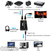 Wiistar USB Video Capture Card HDMI to Type C USB 1080P Video Record H