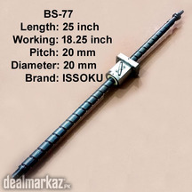 ISSOKU Ball Screw With Nut 20mm Pitch 18.25inch Working 25inch Length