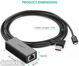 UGREEN Ethernet Adapter for Chromecast and TV Stick Micro USB to RJ45
