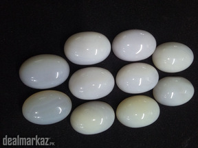 Natural milky white Aqeeq