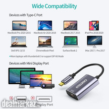CHOETECH USB C to Mini DisplayPort Adapter (4K @ 60Hz) with 60W Power