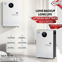 LVTOPSUN 51V-100,Lithum Battery Built-in EVE Cells 5Years Warranty