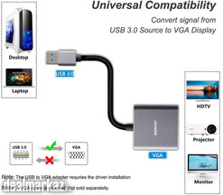 BENFEI USB 3.0 to VGA Adapter, USB 3.0 to VGA Male to Female Adapter f