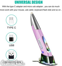 Wireless Optical Pocket Rechargeable Pen Mouse,2.4G USB with UCB-C