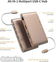 CABLECREATION USB C Hub Multiport Adapter , CableCreation 10 in 1 Port