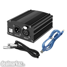 Portable 1 Channel 48V USB Phantom Power USB Cable XLR 3Pin Microphone