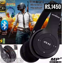 Wireless Bluetooth Headphone PubgInbuilt Mic Card Aux input Hifi Sound