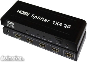 Mini 4 Port 1x4 HDMI Splitter Converter Support 3D HD 1.3 Up to 1080P