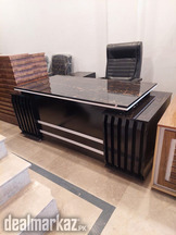 Black marble uv office table L shape officer table