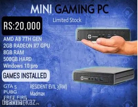 Mini Gaming Pc 8gb ram 500gb hard gta5 pubg tekken 7 supported