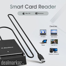 Elexlinco Smart Card ID Reader, with 3.6FT Data Extension Cable for Pe