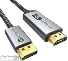 Warrky 4K DisplayPort to HDMI Cable Adapter 6FT, [Aluminum Shell, Nylo