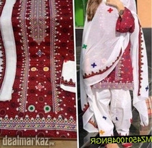 3 pc unstitched ajrak suite for women