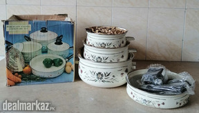 Porcelain Enamel cookware set of 4.