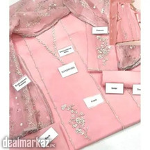 Aga Nr Decent Organza Dress Organza Full Heavy Handwork Front Organz..