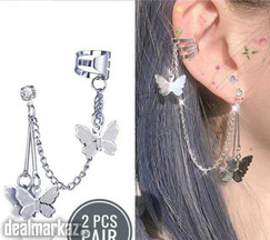 2 PCs beautiful trendy butterfly earrings