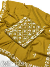 Handmade pakka bor embroided Bamber chiffon 2pcs