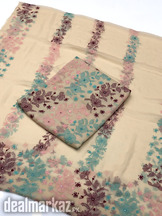 Handmade kacha tanka embroided work 2pcs suit Bamber chiffon