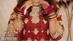 Red Bridal Lenga | Mohsin Sons