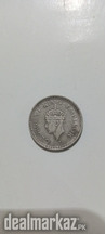 1/4 rupee India 1943. Pure silver