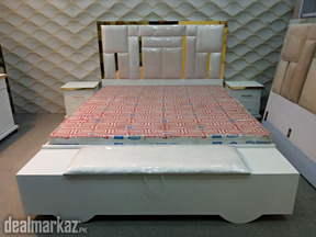 White acrylic bed room set