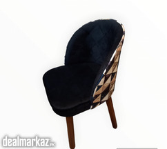 Black fabric coffee chair