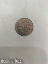 Coin of 10 rappen, swiss,2002