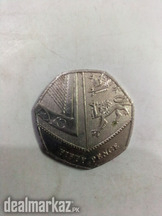 Coin of fifty pence,2008, united kingdom