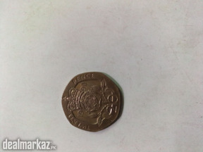 Coin of 20 pence,1990, united kingdom