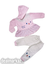 2 To 4 Months Baby Girl Stiched Frock Suit Hooded Winter Stuff