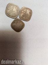 Pakistani coins of 2 annas,1949, three pieces