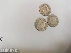 3 Pakistani coins of 10 paisas,1990