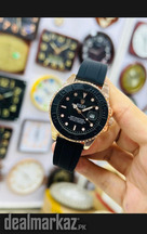 Rolex Watch Master Black Golden Color