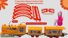 Pack of Train And kids musical phone