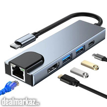 5 In 1 Multiport Type C To USB C 4K HDMI Adapter USB HUB