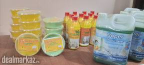 Bleach, Sweep, Phenyl, Multi Surface Cleaner, Lemon Dishwash etc.
