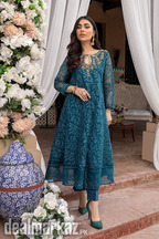 Azure Organza with Satin Silk