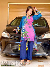 women's 2 pcs unstitiched lawn digital printed suit free delivery