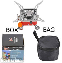 Portable Mini Folding Stove with Gas Can for Camping Hiking Kitchen