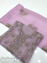 Stuff organza 2pcs suit handmade lcd gotta work shirt and dupta
