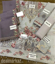 New) Un-Stitched 3 Pcs Organza Fabric Fully Embroidery Suit