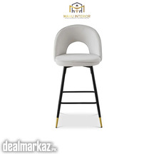 Bar Stool In Cream Velvet