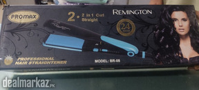 Pro Max Remington 2 in 1 Professional Hair Straightener + Curler BR-08